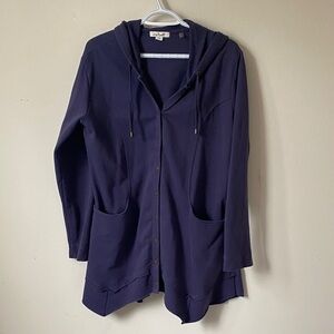 Simply Noelle Deep Blue Hooded Cardigan